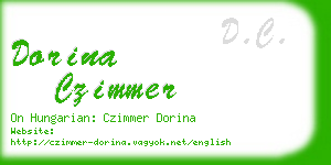 dorina czimmer business card